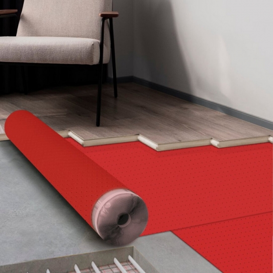 Подложка A-step Thermo Aquastop IXPE - вспененный полиэтилен, перфорированная